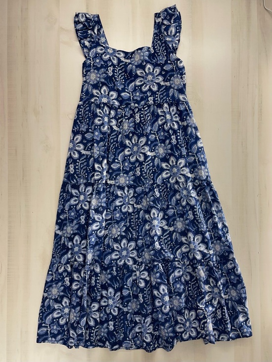 Bohcreation Dresses & Skirts - BOHcreation block print floral ruffle sleeve midi dress tiered beautiful cotton